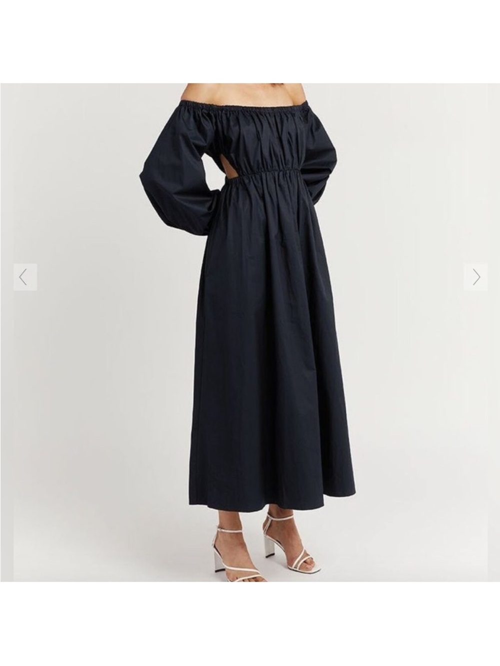 DISSH Off-Shoulder Long Black Maxi Dress